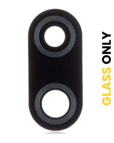 Back Camera Lens (Glass Only) With Adhesive For Motorola Moto E6 Plus (XT2025 / 2019) (Polished Graphite)