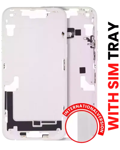 Boîtier intermédiaire avec petites pièces pour iPhone 14 Plus (version UE/globale) (Aftermarket Plus) (Starlight)