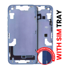 Mid-Frame Housing W/ Small Parts For iPhone 14 (EU / Global Version) (Aftermarket Plus) (Blue)