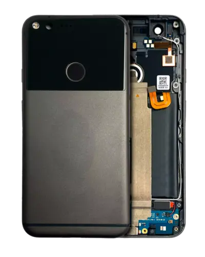 Back châssis W/ Small Components pré-installé pour Google Pixel XL (Used OEM Pull: Grade A) (noir)