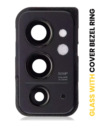 Back Camera Lens With Cover Bezel Ring For OnePlus 9RT 5G (Hacker Black)