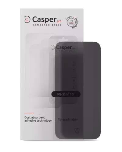 Casper Pro Tempered Glass For iPhone 16 Pro / 17 / 17 Pro (10 Pack) (Privacy)
