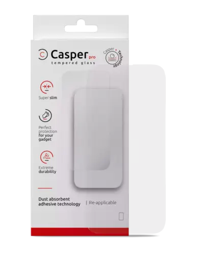 Casper Pro Tempered Glass For iPhone 16 Pro / 17 / 17 Pro / 18 Pro (Retail Pack) (Clear)