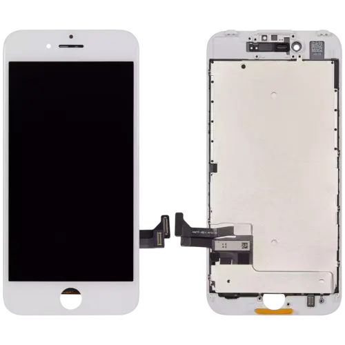 Écran LCD avec plaque en acier pour iPhone 7 (Pièce de rechange : AQ7) (Blanc) – Image 2