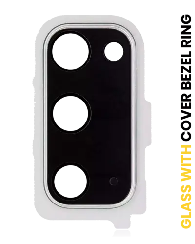 Back Camera Lens With Cover Bezel Ring For Samsung Galaxy S20 / S20 5G (Cloud White)