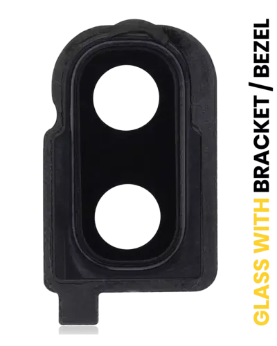 Back Camera Lens With Bracket / Bezel For Samsung Galaxy Z Flip 4G (F700) / Z Flip 5G (F707) (Mirror Black)