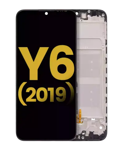 LCD Assembly With Frame For Huawei Y6 (2019) (Refurbished) (Midnight Black)