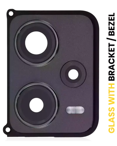Back Camera Lens With Bracket / Bezel For Xiaomi Redmi Note 12 Pro Plus (Obsidian Black)