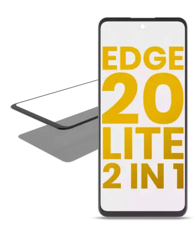 2 in 1 Front Glass With OCA Pre-Installed For Motorola Edge 20 Lite (XT2139-1 / 2021)
