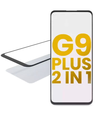 2 in 1 Front Glass With OCA Pre-Installed For Motorola Moto G9 Plus (XT2087 / 2020)