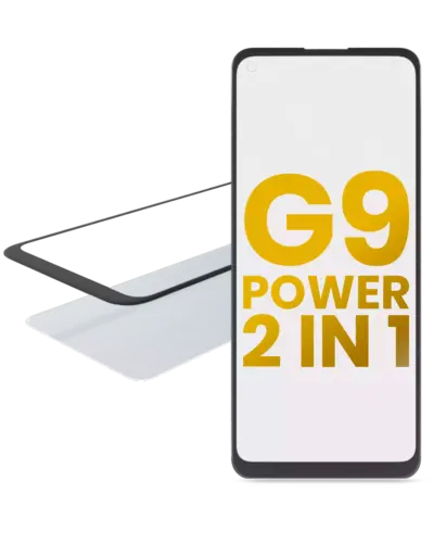 2 in 1 Front Glass With OCA Pre-Installed For Motorola Moto G9 Power (XT2091 / 2020)