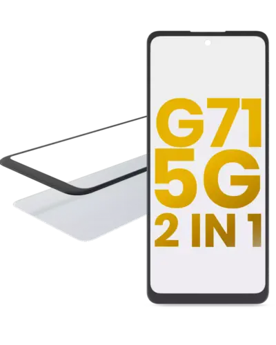 Verre avant 2 en 1 avec OCA préinstallé pour Motorola Moto G71 5G (XT2169 / 2022)