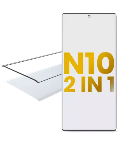 2 in 1 Front Glass With OCA Pre-Installed For Samsung Galaxy Note 10