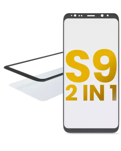 2 in 1 Front Glass With OCA Pre-Installed For Samsung Galaxy S9