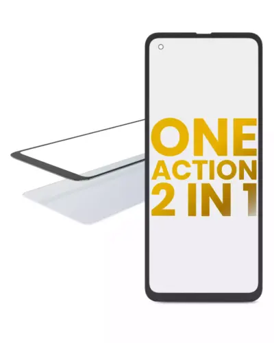 2 in 1 Front Glass With OCA Pre-Installed For Motorola One Action (XT2013 / 2019)