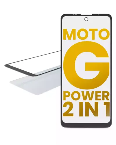2 in 1 Front Glass With OCA Pre-Installed For Motorola Moto G Power (XT2165 / 2022)