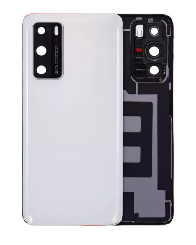 Back cover Glass With Camera Lens For Huawei P40 (Ice White)