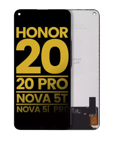 Écran LCD sans cadre pour Huawei Honor 20 / 20 Pro / Nova 5T / Nova 5i Pro (Reconditionné) (Noir Minuit)