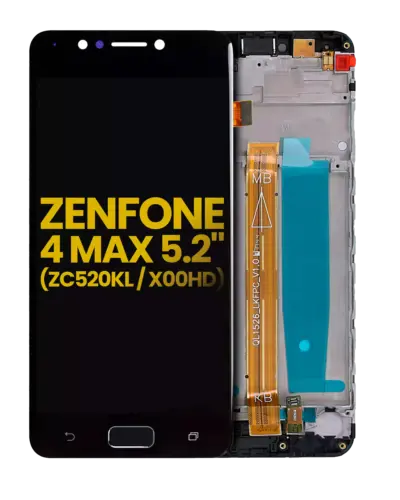 Écran LCD complet avec cadre pour Asus ZenFone 4 Max 5.2" (ZC520KL / 2017) (reconditionné) (noir) – Image 4