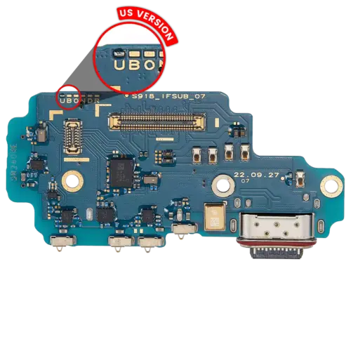 Charging Port Board With Sim Card Reader For Samsung Galaxy S23 Ultra 5G (S918U) (US Version) (Premium)