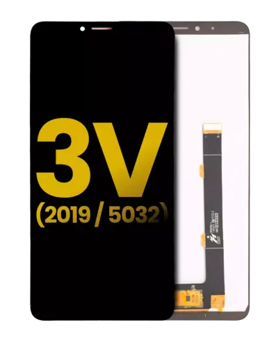 Écran LCD sans cadre pour Alcatel 3V (5032 / 2019) (Remis à neuf) (Noir élégant)