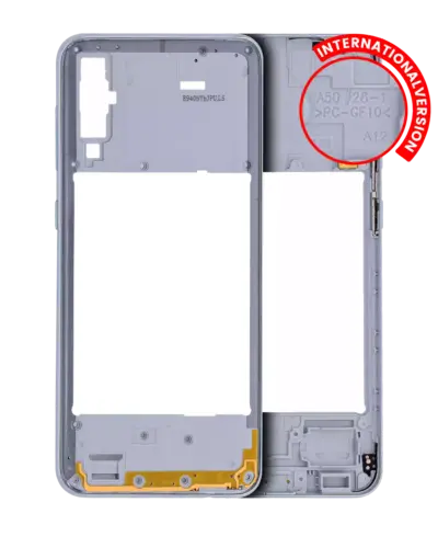 Boîtier intermédiaire pour Samsung Galaxy A50 (A505 / 2019) (version internationale) (Adaptateur Plus) (Blanc)