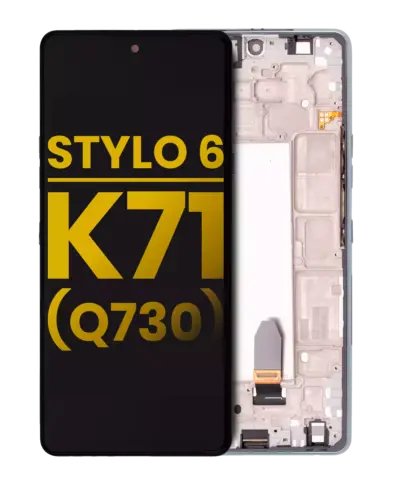 LCD Assembly With Frame For LG Stylo 6 / K71 (Refurbished) (Silver)