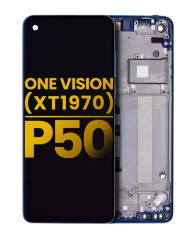 LCD Assembly With Frame For Motorola One Vision (XT1970 / 2019) / P50 (Refurbished) (Sapphire Gradient)