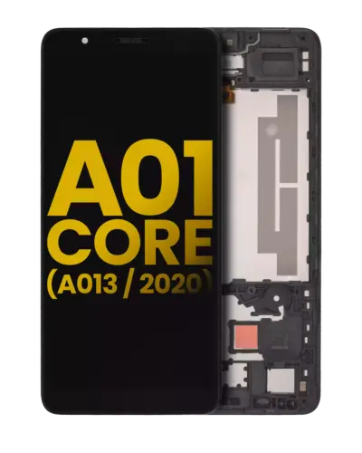 LCD Assembly With Frame For Samsung Galaxy A01 Core (A013 / 2020) (Refurbished) (Black)