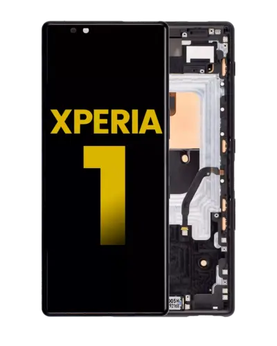 LCD Assembly With Frame For Sony Xperia 1 (Refurbished) (Black)