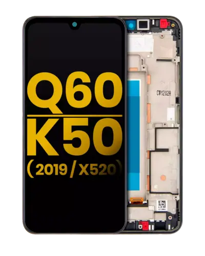 Écran LCD avec cadre pour LG Q60 (version simple carte SIM) / K50 (2019) / X520 (reconditionné) (noir aurore) – Image 7