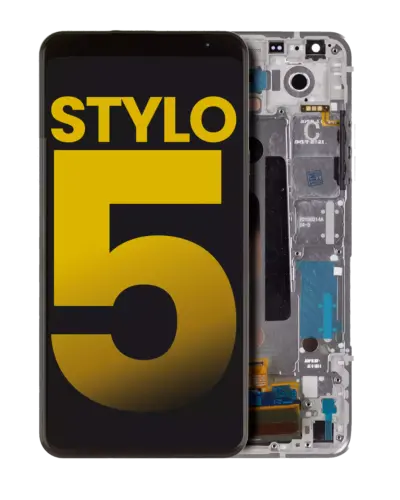 LCD Assembly With Frame For LG Stylo 5 (Refurbished) (Silvery White)