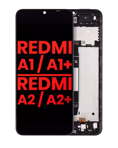 Écran LCD avec cadre pour Xiaomi Redmi A1 / Xiaomi Redmi A1+ / Redmi A2 / Redmi A2+ (Référence Plus) (Toutes les couleurs)