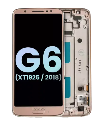 LCD Assembly With Frame For Motorola Moto G6 (XT1925 / 2018) (Genuine OEM) (Oyster Blush)