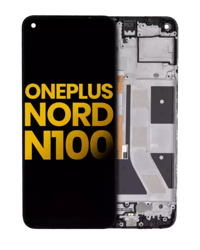 LCD Assembly With Frame For OnePlus Nord N100 (Refurbished) (Black)