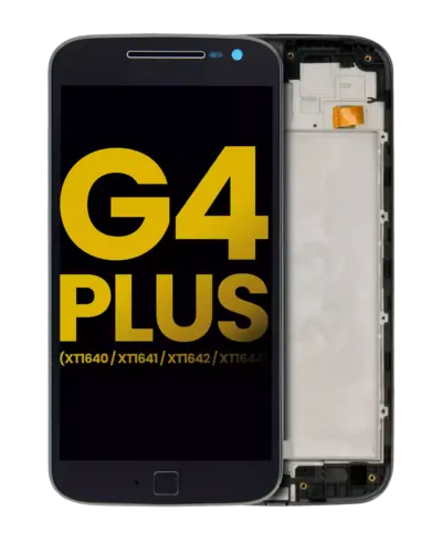 Écran LCD avec cadre pour Motorola Moto G4 Plus (XT1640 / XT1641 / XT1642 / XT1644 / 2016) (Remis à neuf) (Noir)