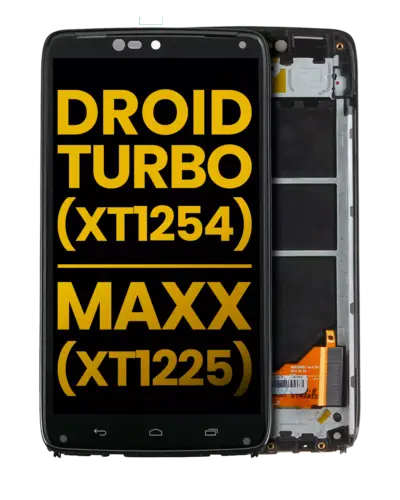 Écran LCD avec cadre pour Motorola Droid Turbo (XT1254 / 2014) / Moto Maxx (XT1225) (Remis à neuf) (Noir)