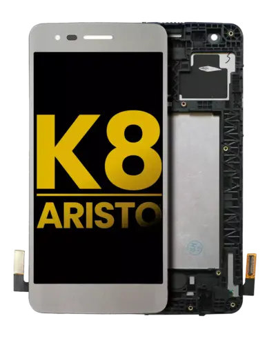 LCD Assembly With Frame For LG K8 (2017) / Aristo (US Version) (Refurbished) (Silver)