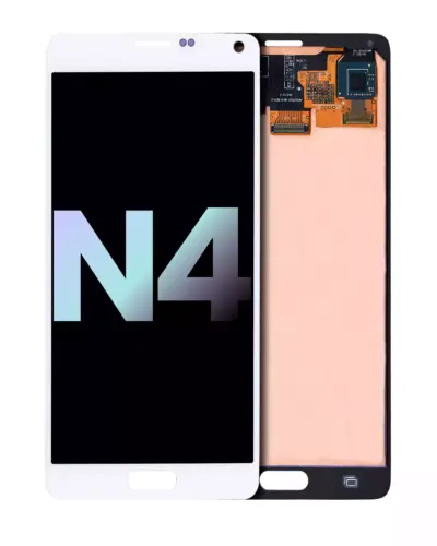 Écran OLED sans cadre pour Samsung Galaxy Note 4 (Pack de service) (Blanc)
