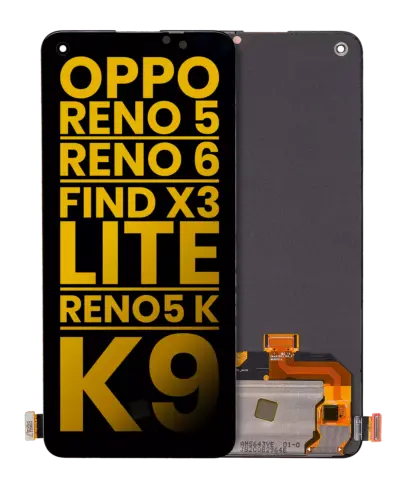Écran OLED sans cadre pour OPPO Reno 5 / Reno 6 / Find X3 Lite / Reno5 K / K9 (Reconditionné) (Toutes les couleurs)