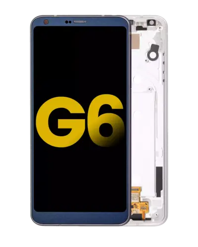 LCD Assembly With Frame For LG G6 (Refurbished) (Ice Platinum Silver)