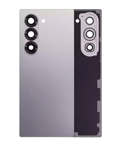 Back Cover Glass With Camera Lens For Samsung Galaxy Z Fold 6 5G (Aftermarket Plus) (Silver Shadow)