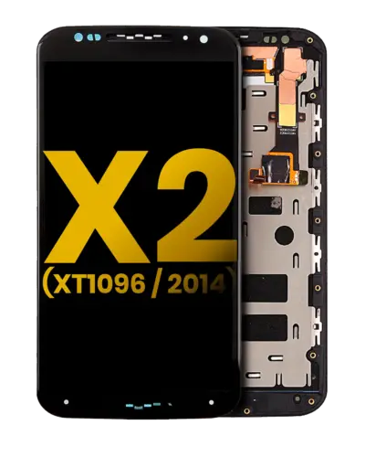 LCD Assembly With Frame For Motorola Moto X2 (XT1096 / 2014) (Refurbished) (Black)