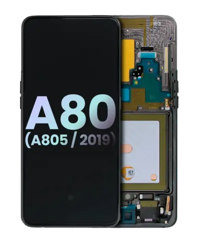 OLED Assembly With Frame For Samsung Galaxy A80 (A805 / 2019) (Service Pack) (Phantom Black)