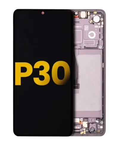 Écran OLED avec cadre pour Huawei P30 (reconditionné) (noir)