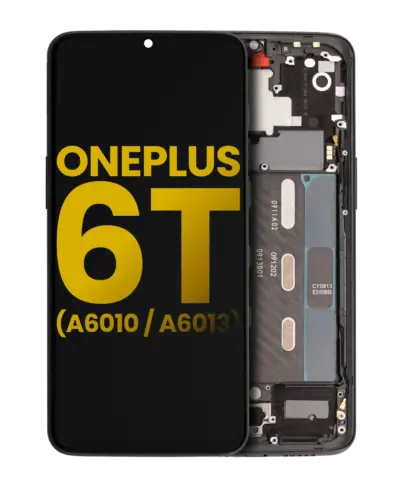 OLED Assembly With Frame For OnePlus 6T (A6010 / A6013) (Refurbished) (Mirror Black)