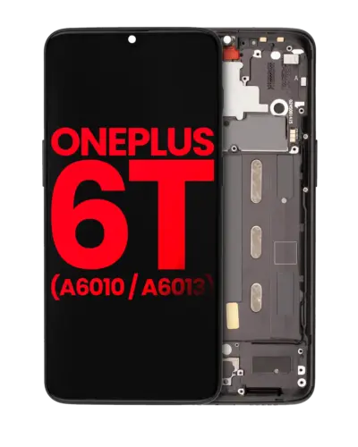 Écran OLED avec cadre pour OnePlus 6T (A6010 / A6013) (Pièce de rechange Plus) (Noir minuit)