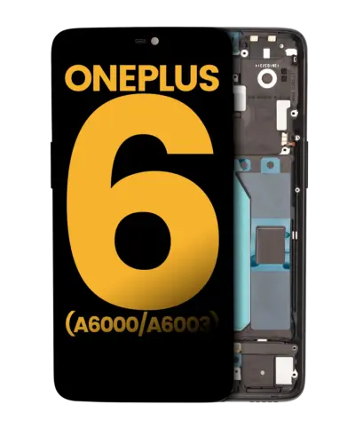 OLED Assembly With Frame For OnePlus 6 (A6000 / A6003) (Refurbished) (Mirror Black)