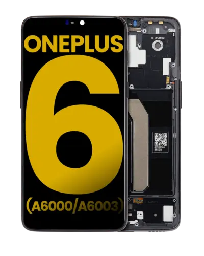 OLED Assembly With Frame For OnePlus 6 (A6000 / A6003) (Refurbished) (Midnight Black)