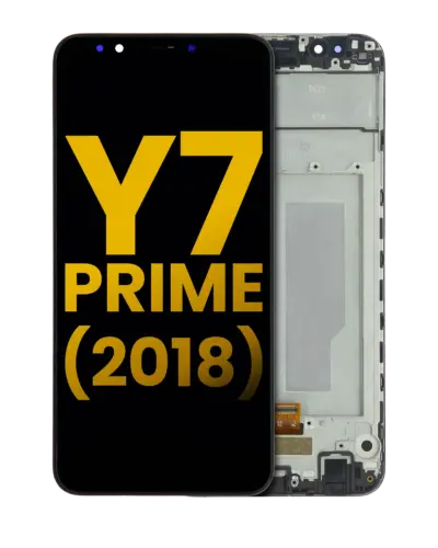 Écran LCD avec cadre pour Huawei Y7 Prime (2018) (Remis à neuf) (Noir)